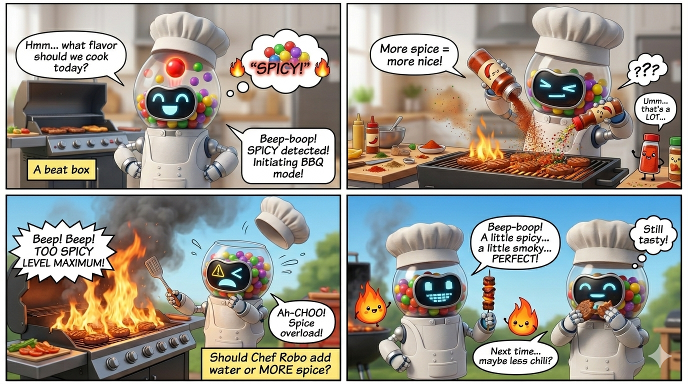 Robo Chef 4-panel comic